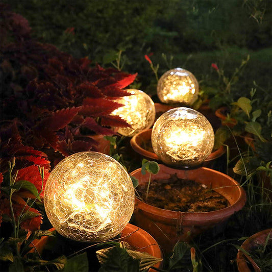 Cracked Glass Ball Lights (2-Piece or 4-Piece Set)